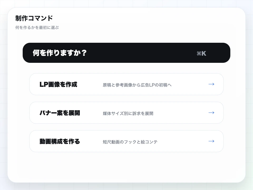 デザイン確認用の仮素材: 広告制作指示コマンド